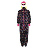 8 Pcs/Set Retro 80S Vintage Black Printed Unisex Set Tracksuits Cosplay Costume Disguise For Adult Men Women Halloween Carnival Party Suit